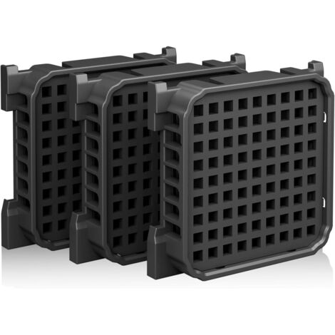 Fresh Air Lot de 3 filtres à charbon actif pour Liebherr réfrigérateur 9096989, 988246000, 988246001, 9882429, 9882460, remplace le charbon actif 7440021-00, carré
