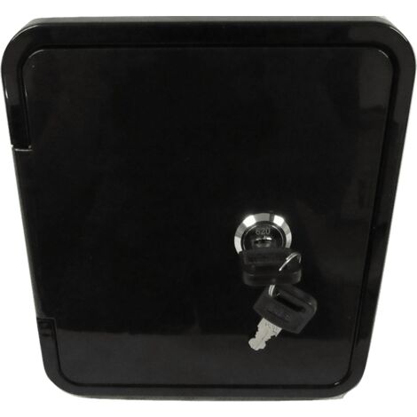 Fresh Water Universal Inlet Hatch & Keys 16 X 19cm - Cap Filler Black Locking Boat Motorhome
