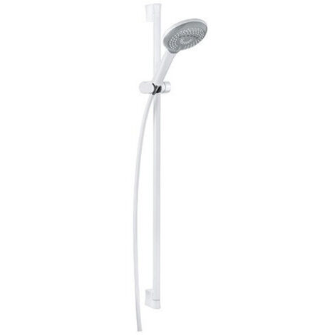 Freshline set de douche L90 cmavec douchette 3 jets blanc brillant