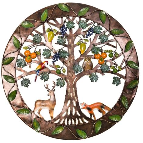 Fresque murale « Arbre de Vie en bois », Arbre de Vie, panneau familial