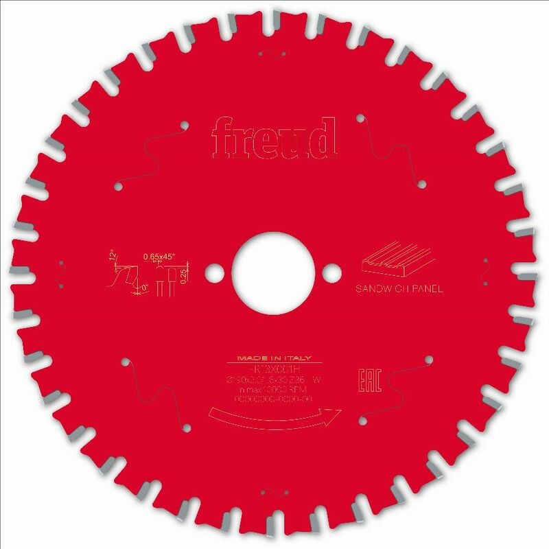 Freud - Lame pour scie circulaire portative Ø190 2/1,6 AL30 Z36 tpb 0° - F03FS09854 -FR13X001H