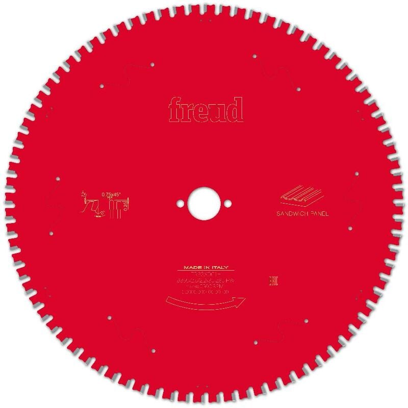 Lame pour scie circulaire portative Freud 355 2,6/2,2 AL30 Z80 tpb 0° - F03FS09862 -FR33X001H
