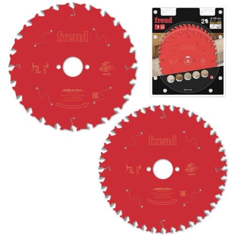 Freud Pro Twin Pack TCT Circular Saw Blades 190mm x 30mm Bore - 12 + 24 Tooth