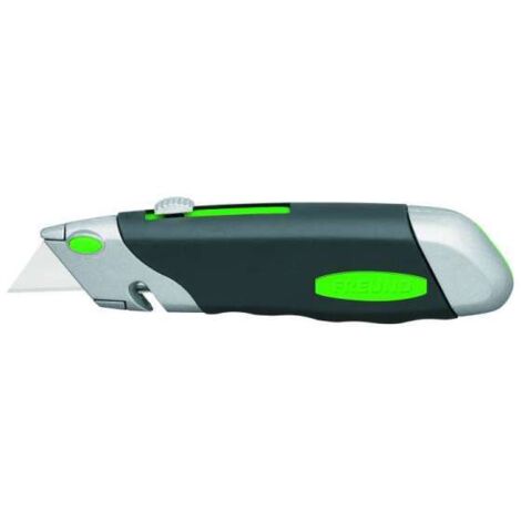 FREUND Hai-Messer mit Schiebeklinge Profi Cuttermesser inkl. 4 Trapezklingen 02030000