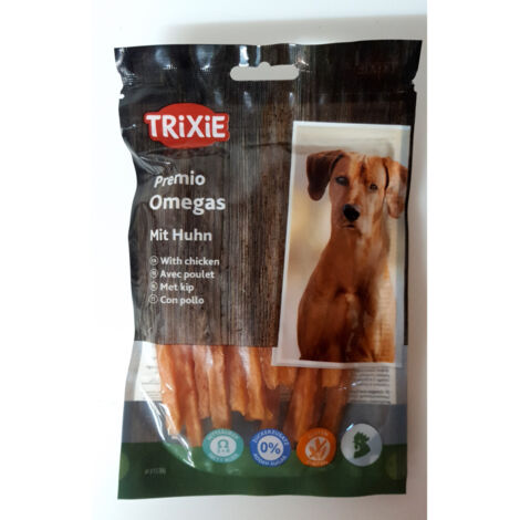 Friandise au poulet  sachet de 100 gr  OMEGA Stripes pour chien - Trixie