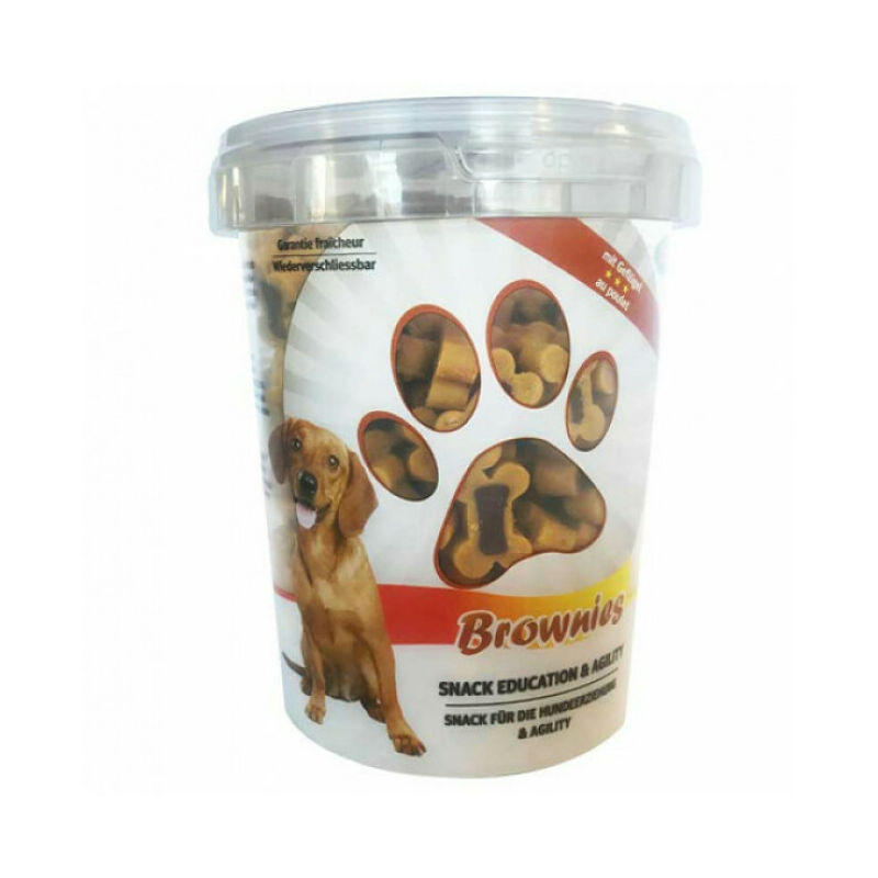 Bubimex - Seau de friandises pour chien Bubi Snack Brownies saveur poulet 300 g