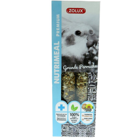 Friandises 2 sticks premium tournesol pour grande perruche , pour oiseaux - zolux