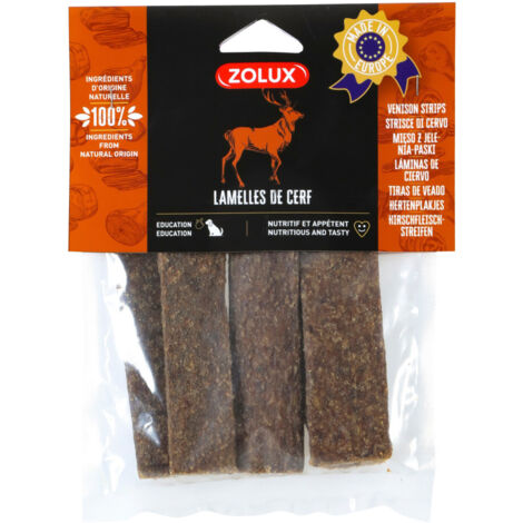 Friandises 5 lamelles de Cerf 100 g pour chien - zolux