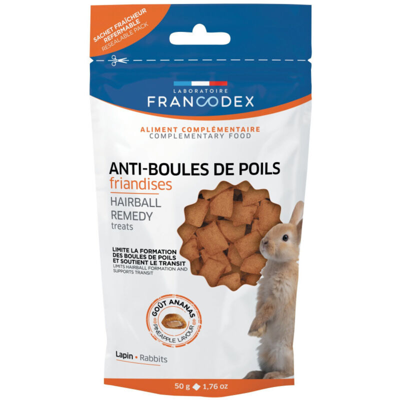 Friandises Anti-Boules de Poils Pour Lapins 50g