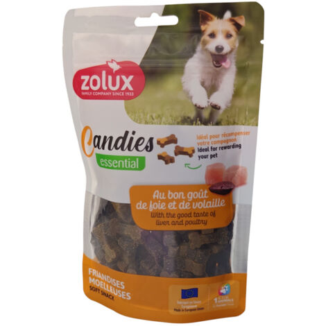 Friandises Os bi gout volaille foie CANDIES 150 g pour chiens - zolux