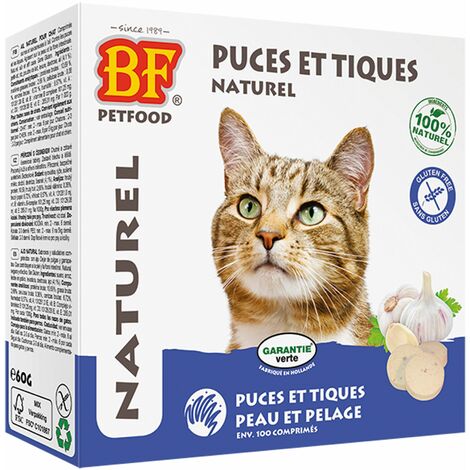 biofood friandises anti puces naturelles 100 pieces chats