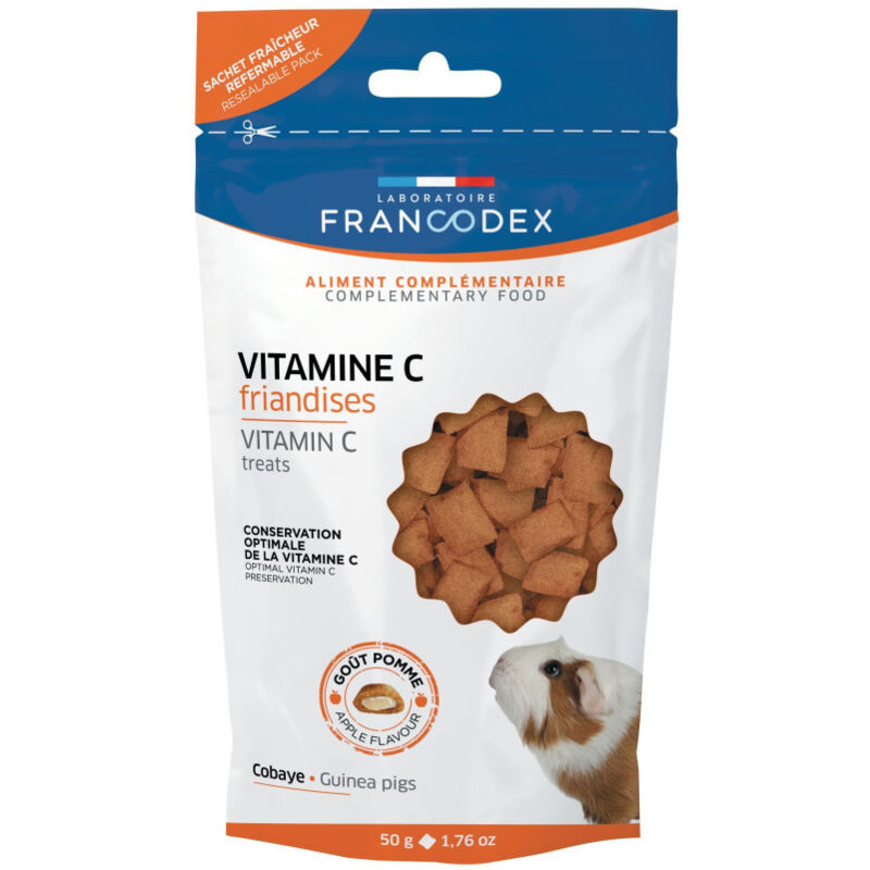 friandises vitamine c, pour cobayes 50g - francodex