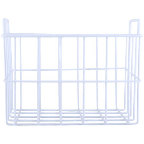 Fridge Freezer Basket Multipurpose Large Capacity Metal Wire Storage Basket for Refrigerator Bathroom Kitchen 200mm/7.87in