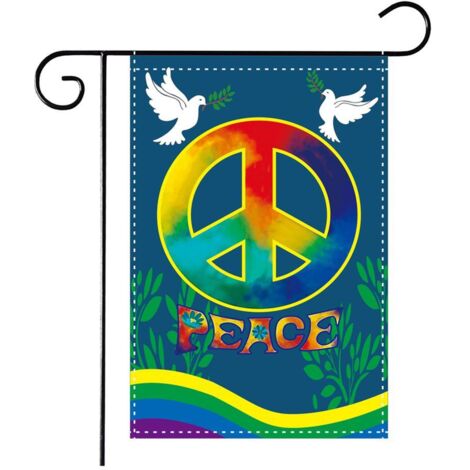 Friedensflagge aus Polyester für Garten, Außendekoration für Haustür und Veranda