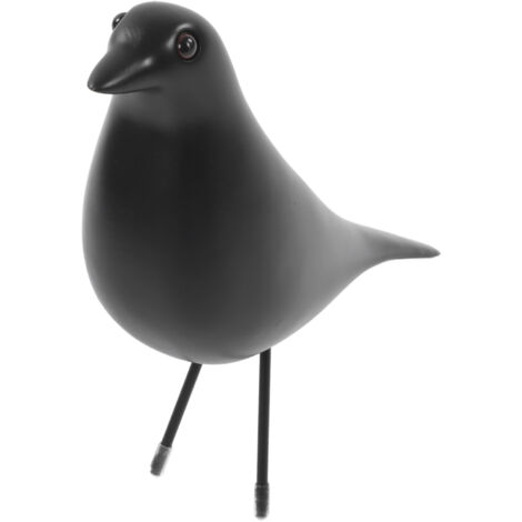 Friedenstauben-Statue – Schwarze Innendekoration fürs Büro – Handgefertigte Tierfigur