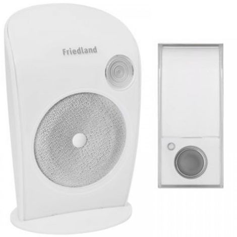 Friedland D3007s Wirefree Portable Door Bell Doorbell Chime Kit