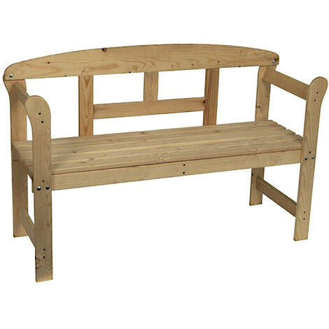 Friesenbank aus Kiefernholz - 125 x 40 cm - Holz Garten Parkbank