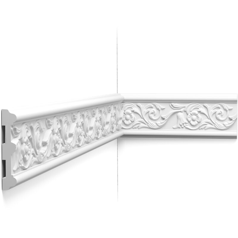 Friesleiste Stuck Orac Decor P7020 Luxxus Wandleiste Zierleiste Stuck Dekor Profil Blumen Blätter Dekor 2 Meter