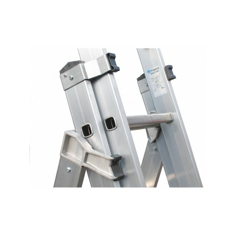 Image of Frigerio Carpenterie S.p.a - Frigerio sca 3047Z/10 scala in alluminio professionale allungabile 3 pezzi 9+9+10 gradini