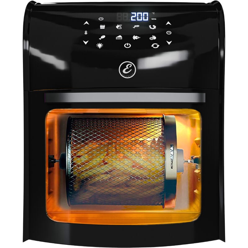 Image of Eglemtek - Friggitrice Ad Aria 12 Litri, 10 In 1 Forno Aria Calda Con led Touch Screen Friggitrice Senza Olio Multifunzione 1800W Friggere Griglia