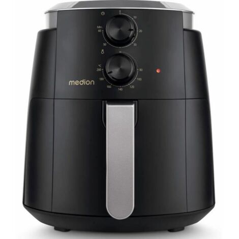 Friggitrice ad aria calda - MEDION - MD13020 - Airfryer - 1500 watt - Timer 60 min - Fino a 200°C - 4,7 L - Nero