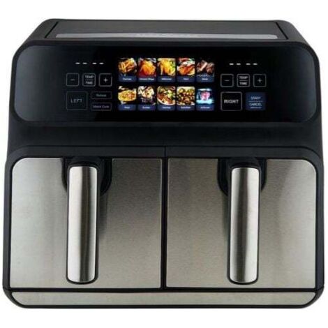 Friggitrice ad aria calda ProfiCook PC-FR 1287 H, doppia camera da 8 litri, libera installazione, 2200 W, acciaio inossidabile, colore nero