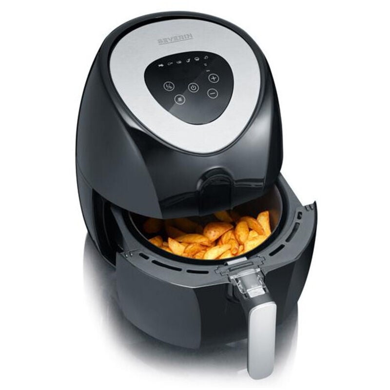 Image of Fr 2430 Friggitrice ad aria calda 1500W, Friggitrice ad aria Cestello da 3.2 l, 6 programmi automatici senza olio, Friggitrice ad aria elettrica con
