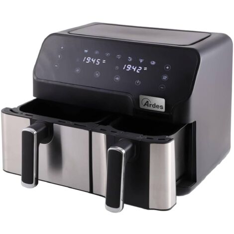 Friggitrice ad aria elettrica "Eldorada dual" ideale per tutti i tipi di frittura, capacità 5,5 + 3,5 litri