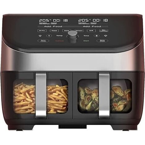 Friggitrice ad aria multiuso Instant Vortex Plus Dual ClearCook 8 litri