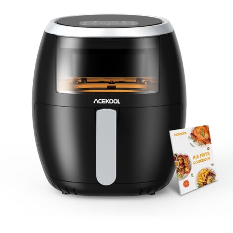 Friggitrice ad aria Oven Digitale da forno 8 Programmi di cottura 8 L Friggitrice ad aria da con Ricettario Touch screen e Finestra visibile, Accessori senza BPA 1800 W, Timer e controllo Temperatura