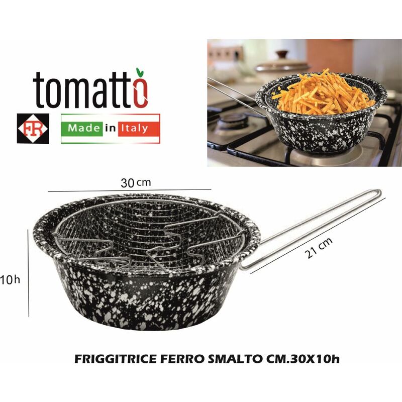 Friggitrice c/cestello CM.30 ferro smaltato