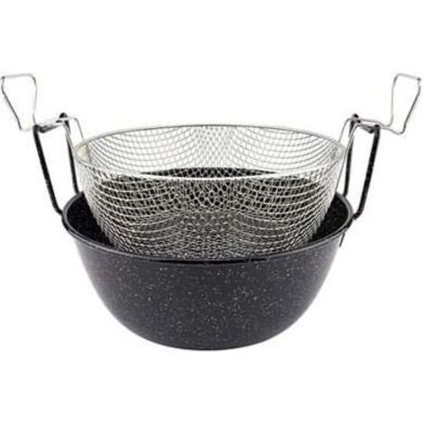 Friggitrice con cestello in ferro smaltato Cm 26
