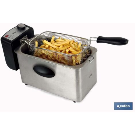 Friggitrice elettrica in acciaio inox 3l 2000w modello Riaza