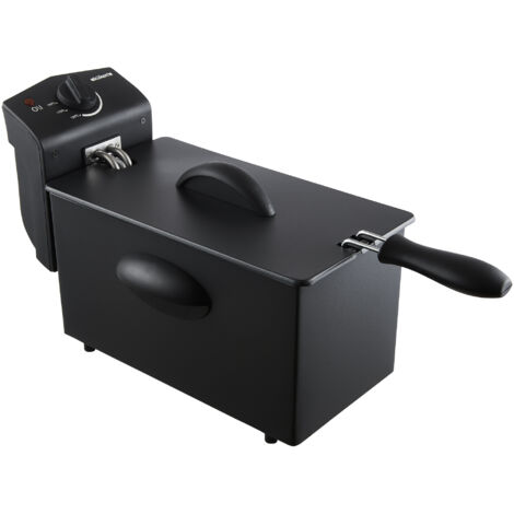 Friggitrice in acciaio inox 2000w 3,0l kuken nero opaco