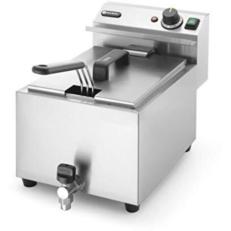 Friggitrice Masterpro 230V 3,5kW 8L con rubinetto - Hendi 209202