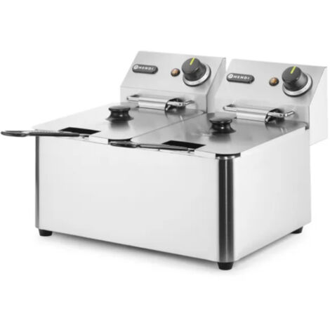 Friggitrice professionale Kitchen Line 6kW 230V 2 x 4L - Hendi 205846