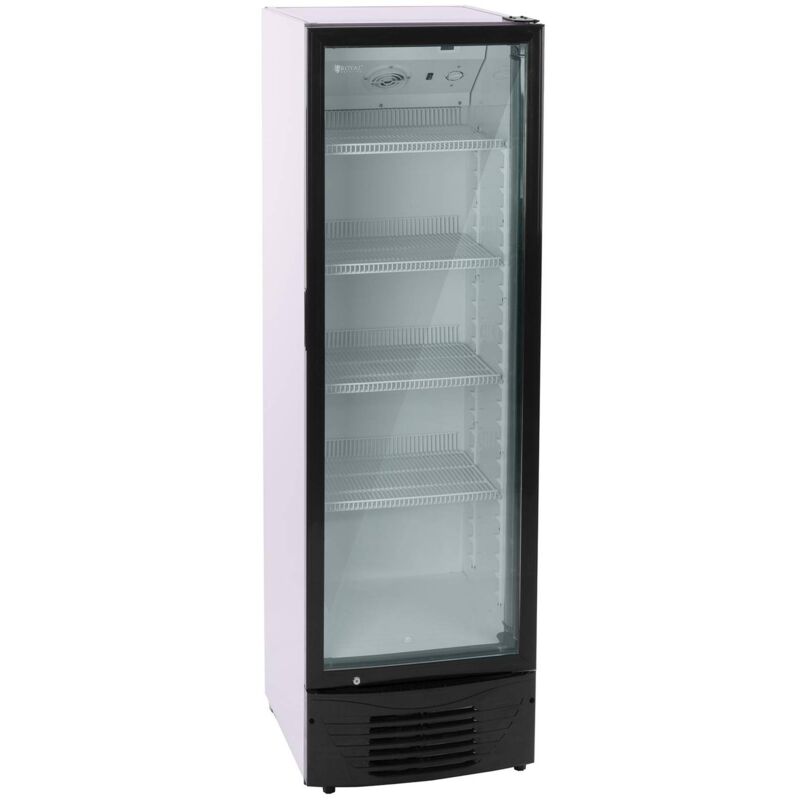 Royal Catering - Frigo à Boissons Réfrigérateur Vitrine Noir 320 Litres 228 Canettes 4 Tablettes