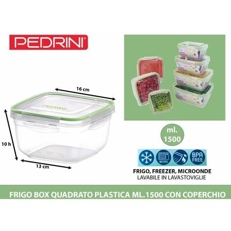 Porta Pranzo Quadrato con Coperchio Bormioli Rocco Frigoverre Future  Trasparente Vetro 750 ml (12 Unità)