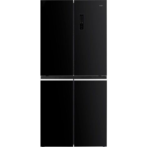 Frigo combi 4 puertas con acabado en cristal negro 362 L 180cm 79