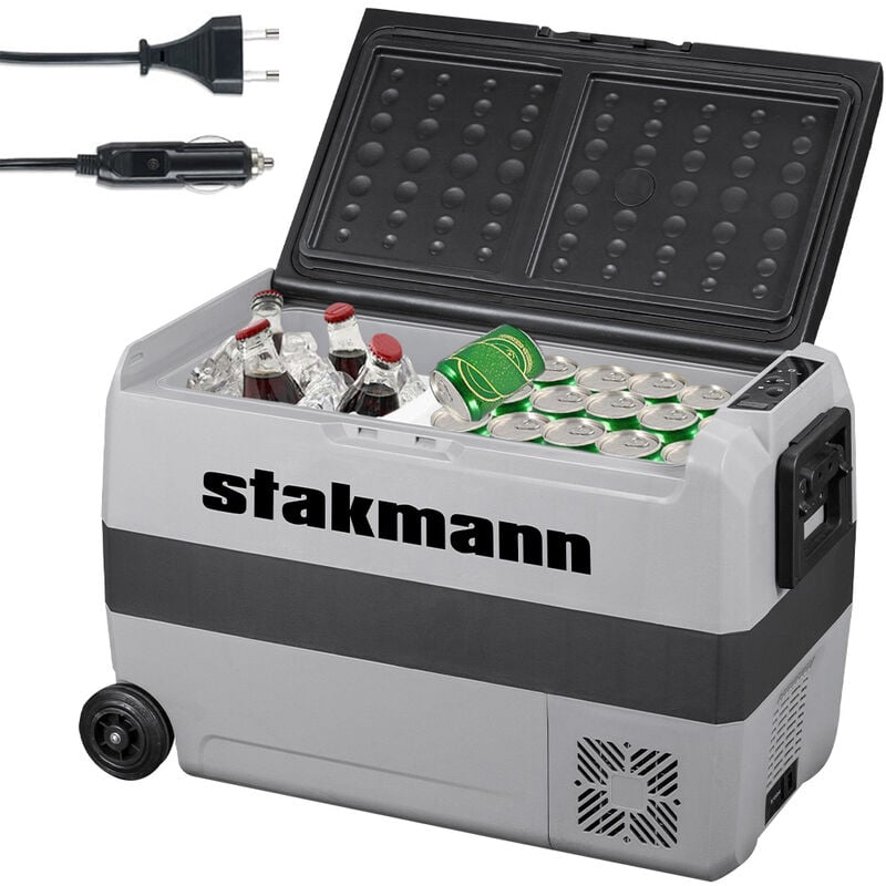 Stakmann - Frigo Congelatore con Compressore Portatile 50 Lt ac/dc 12V/24V Frigorifero 220V