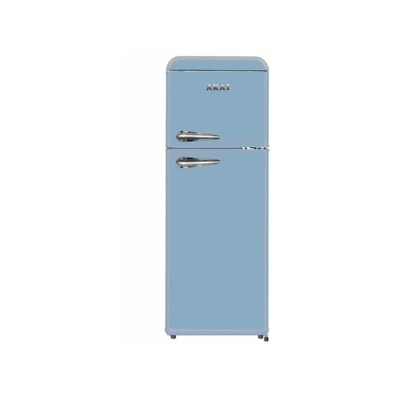 Image of Akai - frigo doppia porta vintage colore azzurro