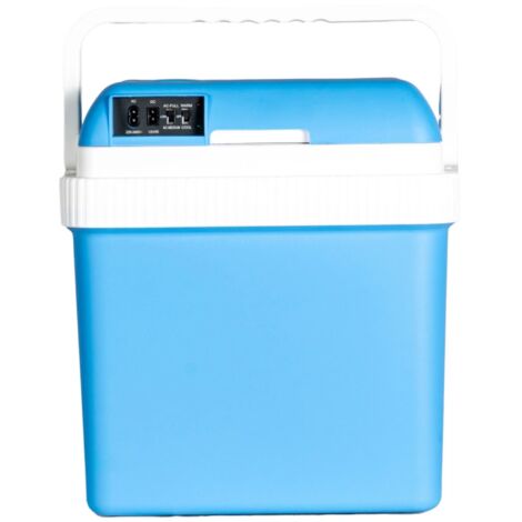 frigo portatile elettrico da campeggio easy system blu con adattatore 24 lt