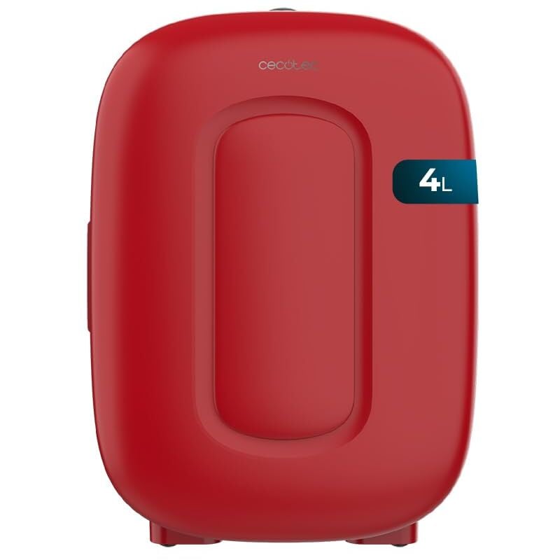 Cecotec - Mini Frigo Bolero MiniCooling 4L Bora Red, Funzionamento 12V-220V, Compatibile con auto e caravan, Funzione di raffreddamento e