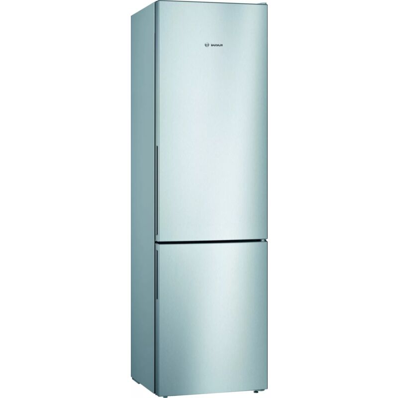 Bosch - Serie 4 KGV39VLEAS Frigorifero Combinato da libera installazione 201 x 60 cm Metal look Classe e. Capacità netta totale: 343 l. Cerniera