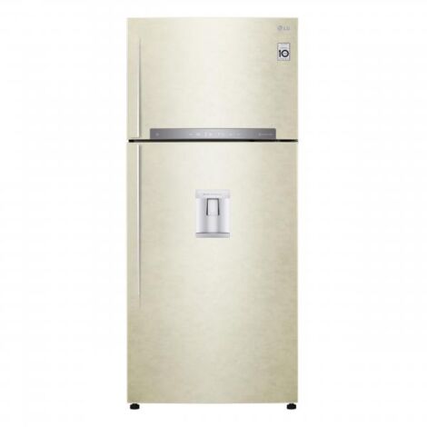 LG GTF744SEPED Frigorifero doppia porta, Classe E, 509L, Wi-Fi, Dispenser acqua, Sabbia. Capacità netta totale: 509 L. Cerniera porta: Destra, Tipo di display: LED. Classe climatica: T, Emissione acus