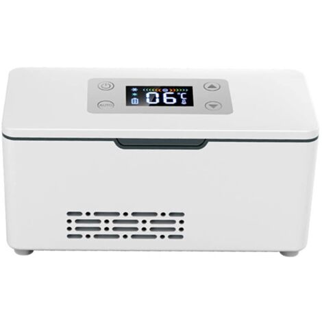 Frigorifero portatile per insulina, refrigeratore per farmaci, custodia per insulina per auto, minifrigo, piccolo frigorifero, per auto/viaggio/collirio, 1 batteria