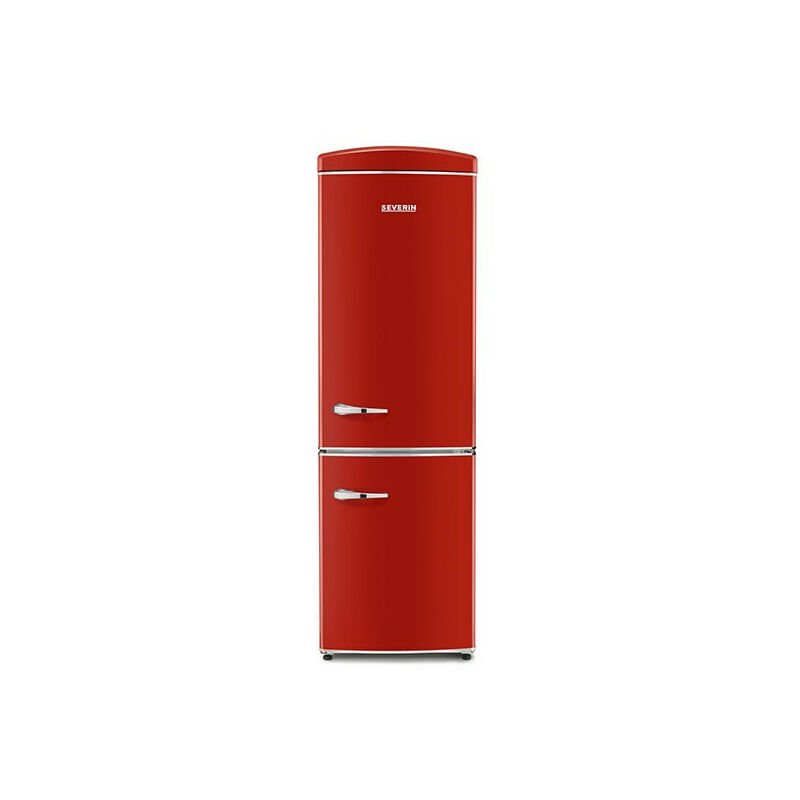 Image of Severin - frigorifero retrò combinato total no-frost rosso 60 cm apertura dx o sx Destra