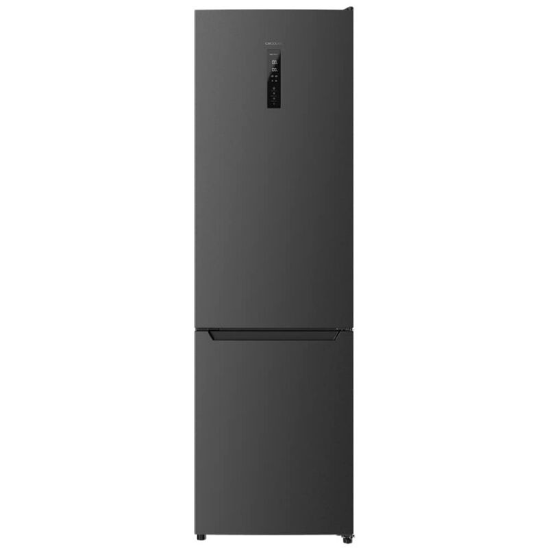 Cecotec - Frigorífico Combi 2 Puertas Bolero CoolMarket Combi 322 Dark d. 322 l, Altura 185 y 60 cm de Ancho, Bajo Consumo, Motor Inverter Plus,