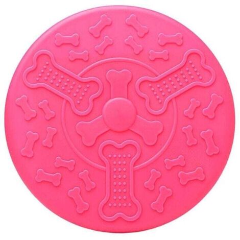 Frisbee En Caoutchouc Souple Pour Chien - Frisbee De Couleur Vive Pour Montre Pour Chien (Dètre 18 Cm, Rose)