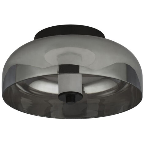 Frisbee Flush - Metallo nero e vetro fumé